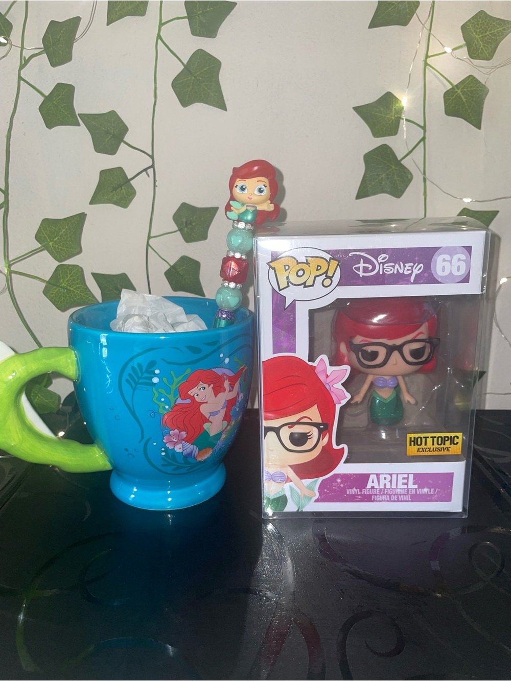 Funko Pop Ariel Set with Mug and Beaded Pen